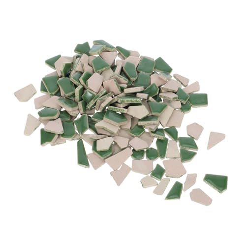 1 Pack DIY Kit Unique Green Ceramic Tiles for Stepping Stones Home Decoration and Art Projects