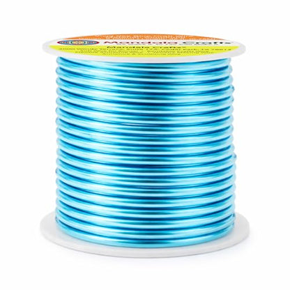 8 Gauge Vivid Sky Blue Anodized Aluminum Craft Wire
