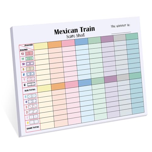Mexican Train Score Pads