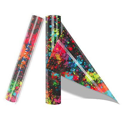 Multicolor Splash Heat Transfer Vinyl Roll