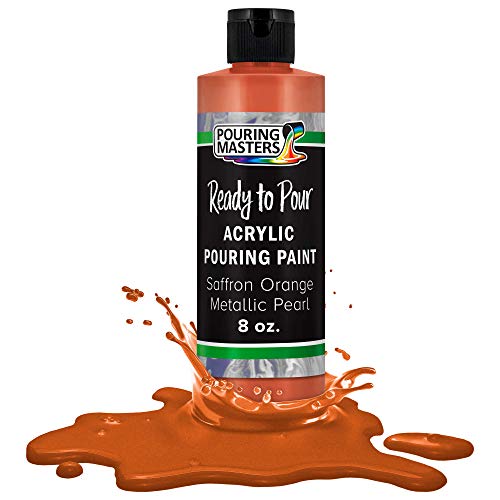 Pouring Masters Saffron Orange Metallic Pearl Ready to Pour Acrylic Pouring Paint (8 Fl Oz)