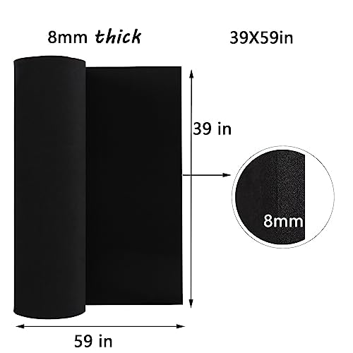 8mm EVA Foam Sheets Roll 39x59in Black for Cosplay DIY 90kg