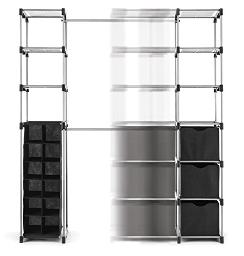 Deluxe Double Rod Adjustable Closet Organization System