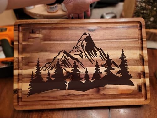 Mountain Tree Stencils for Painting Forest Animal Stencils for Wood Burning (11 Count)
