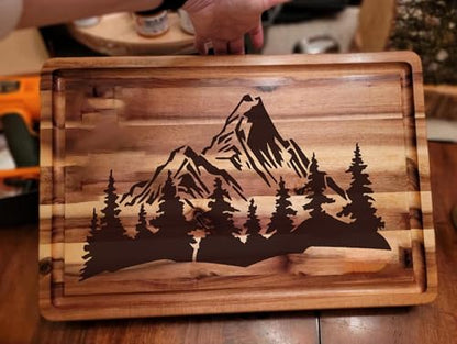 Mountain Tree Stencils for Painting Forest Animal Stencils for Wood Burning (11 Count)