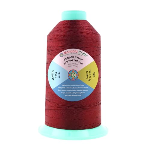 Size 138 420D T135 Maroon Bonded Nylon Thread