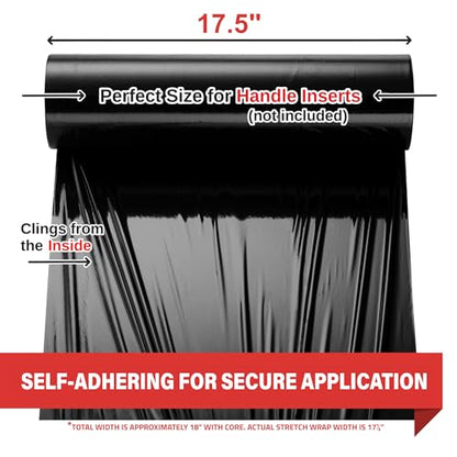 Stretch Wrap 17.5 Inch 80 Gauge Shrink Wrap Black