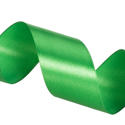 1 1 2 Inch Green Solid Satin Ribbon for Gift Wrapping (150 Foot)