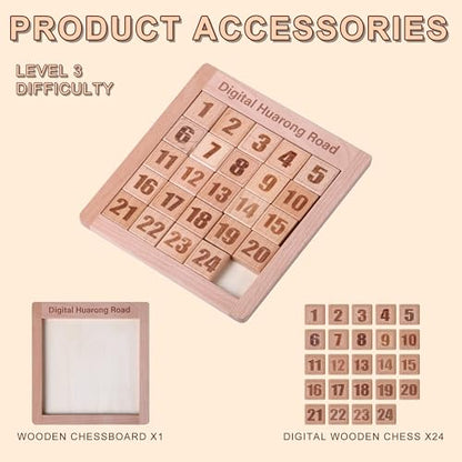 Wooden Number Sliding Puzzle