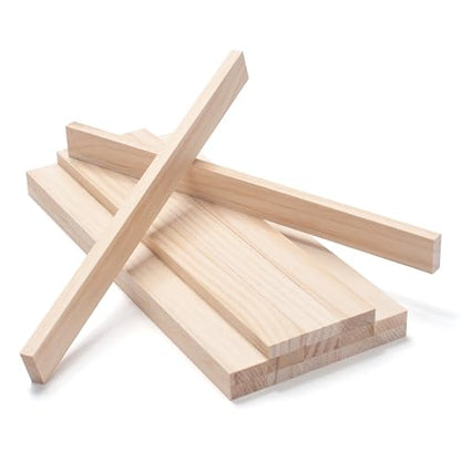 Wood Strips Slats Wooden Dowels for Crafts 3 (15 Count)