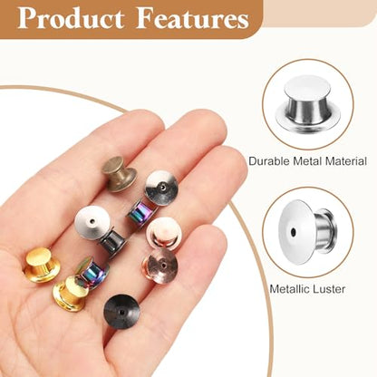 40Pcs Metal Locking Pin Backs (40 Count)