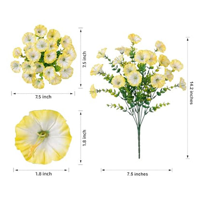 Artificial Flowers Fake Plants for Outdoors Decoration (12 Count)