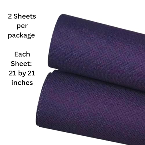 2 Sheets of Navy Blue 14 Count Aida Cloth