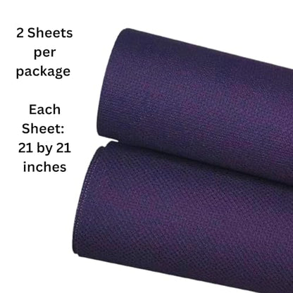 2 Sheets of Navy Blue 14 Count Aida Cloth
