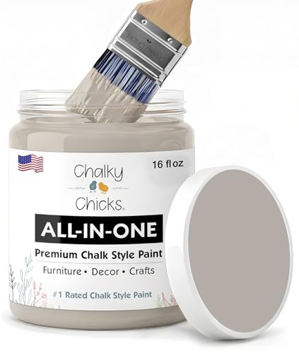 Wolf Gray 16 Fl Oz Chalk Paint for Furniture All in One