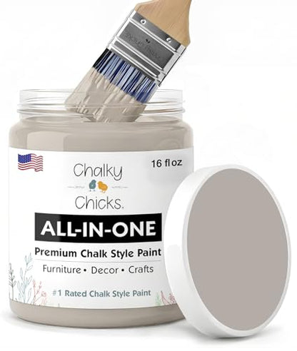 Wolf Gray 16 Fl Oz Chalk Paint for Furniture All in One