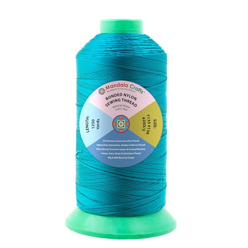 Size 138 420D T135 Teal Bonded Nylon Thread