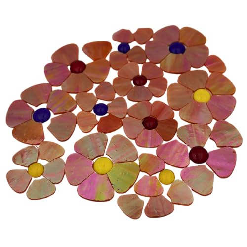 Iridescent Flower Mosaic Tiles (12 Count)