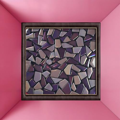 Irregular Glass Mosaic Tiles Bulk 500g Glossy and Iridescent Mosaic Glass Tiles for DIY Projects and Arts and Crafts Solid Colors and Mixes (263 Count)