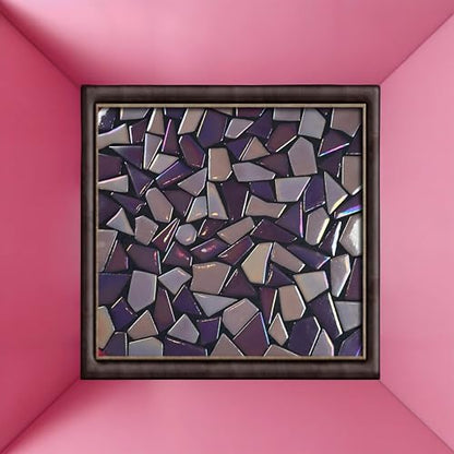 Irregular Glass Mosaic Tiles Bulk 500g Glossy and Iridescent Mosaic Glass Tiles for DIY Projects and Arts and Crafts Solid Colors and Mixes (263 Count)