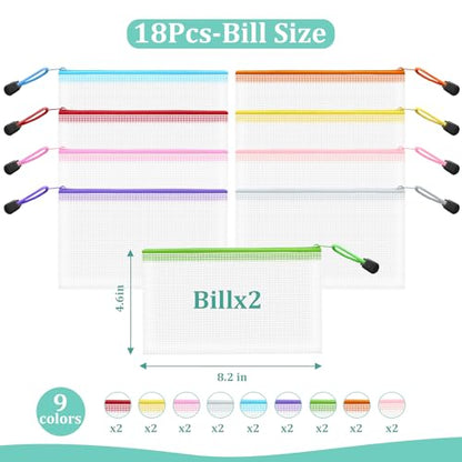 18pcs Small Zipper Pouch Bags (9 Count)