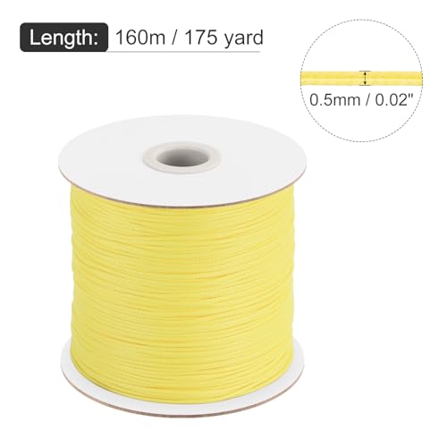 Waxed Cord 0.5mm Waxed Polyester Cord 175 Yard Wax String for Bracelet Making