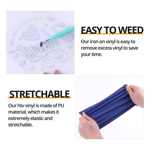 Blue Heat Transfer Vinyl Bundle (10 Count)