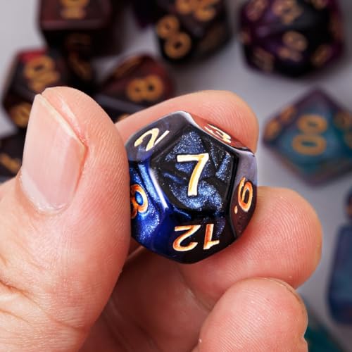 DND Dice Set 42 Pcs Polyhedral Dungeons and Dragons Rolling Dice for D&D RPG MTG Table Games Dice Bulk with Colorful Drawstring Bags and Dice Tray (49 Count)