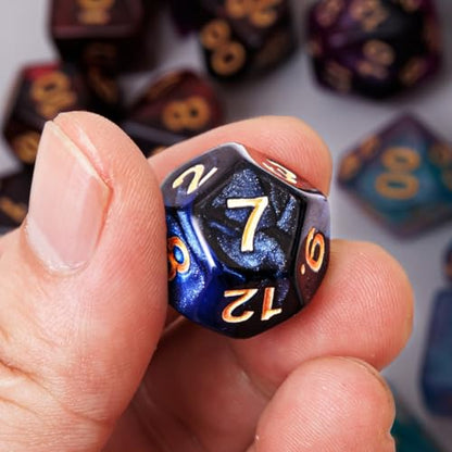 DND Dice Set 42 Pcs Polyhedral Dungeons and Dragons Rolling Dice for D&D RPG MTG Table Games Dice Bulk with Colorful Drawstring Bags and Dice Tray (49 Count)