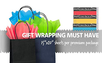 Yellow Pin Stripe Print Gift Wrap Tissue Paper Size (50 Count)