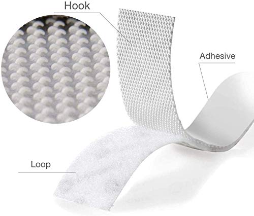 Removable Hook and Loop Tape with Adhesive 16.5ft