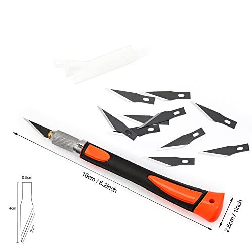 Precision Hobby Knife Set Utility Craft Knife Kit with 10PCS Blades for Art