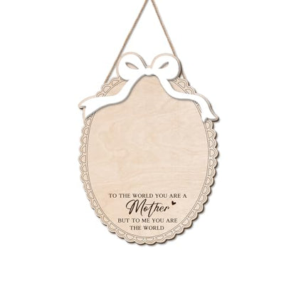 DIY Mothers Day Handprint Craft Wooden Hanging Sign