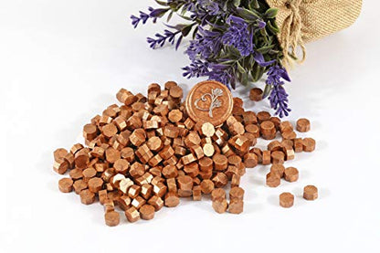 360 Pcs Metallic Copper Sealing Wax Beads Set for Wax Seal Stamp with Candles and Melting Spoon