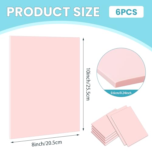 6 Pack 8"x10" Large Rubber Carving Blocks for Stamp Making
