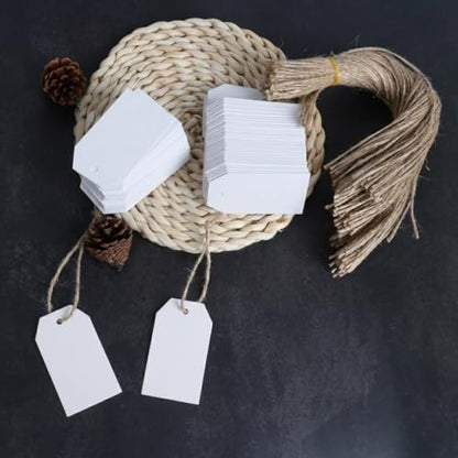 200 PCS Paper Gift Tags with Free 200 PCS Cotton Strings (200 Count)