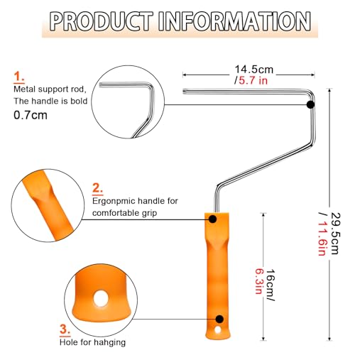15 Pcs Paint Roller Cover with 2 Frame Set