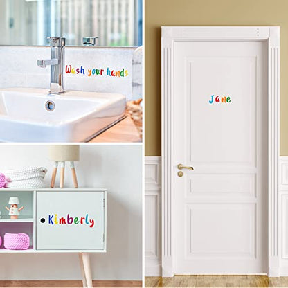 576 Pcs 8 Sheets Letters Stickers Vinyl Alphabet Number Decals Back to School Supplies for Water Bottles Cups Mailbox Scrapbooking Bulletin Board Classroom Decor