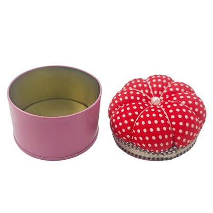 Pumpkin Shaped Pin Cushion with Storage Box