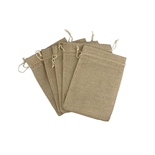 Pack of 25 Burlap Gift Bags with Drawstring Linen Jewelry Pouches Wedding Hessian Jute Bags for Birthday and Treat Pouches Party Wedding Favors Gift