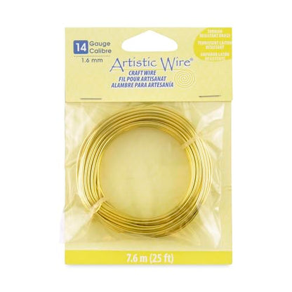 14 Gauge Tarnish Resistant Brass Craft Wire