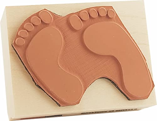 Feet Footprints Rubber Stamp
