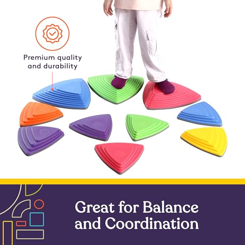 10 Stepping Stones for Kids Indoor and Outdoor Balance Blocks Promote Coordination