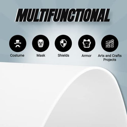 24 Ct Sheets White EVA Cosplay Foam in 9” x 12’’ Sheets; High Density Thick Foam 85 kg