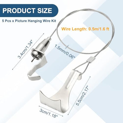 5Pcs Picture Hanging Wire Kit (5 Count)