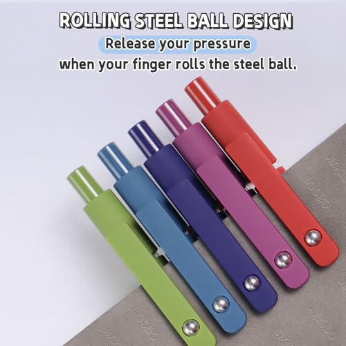 Gel Pens 5 Pcs 0.5mm Black Ink Pens Fine Point Smooth Writing Pens with Silicone Grip (5 Count)