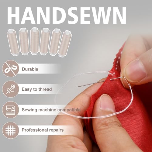 8 Rolls Sewing Thread 200 Yards Each Roll Thread for Sewing Machine (1600 Foot)