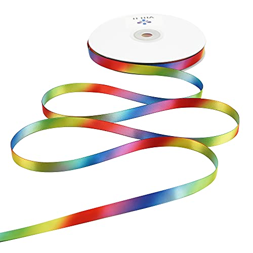 Rainbow Ribbon Rainbow Thin Satin Ribbon 3 (150 Foot)