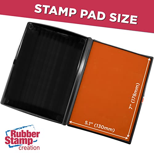 Large Premium Orange Ink Stamp Pad