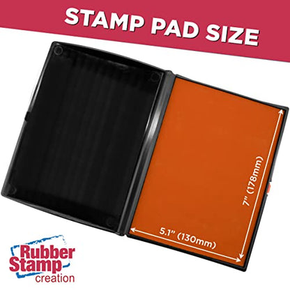 Large Premium Orange Ink Stamp Pad